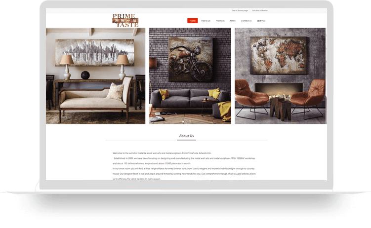【铁制雕塑中英双语响应式网站建设案例】利拓一品艺术有限公司